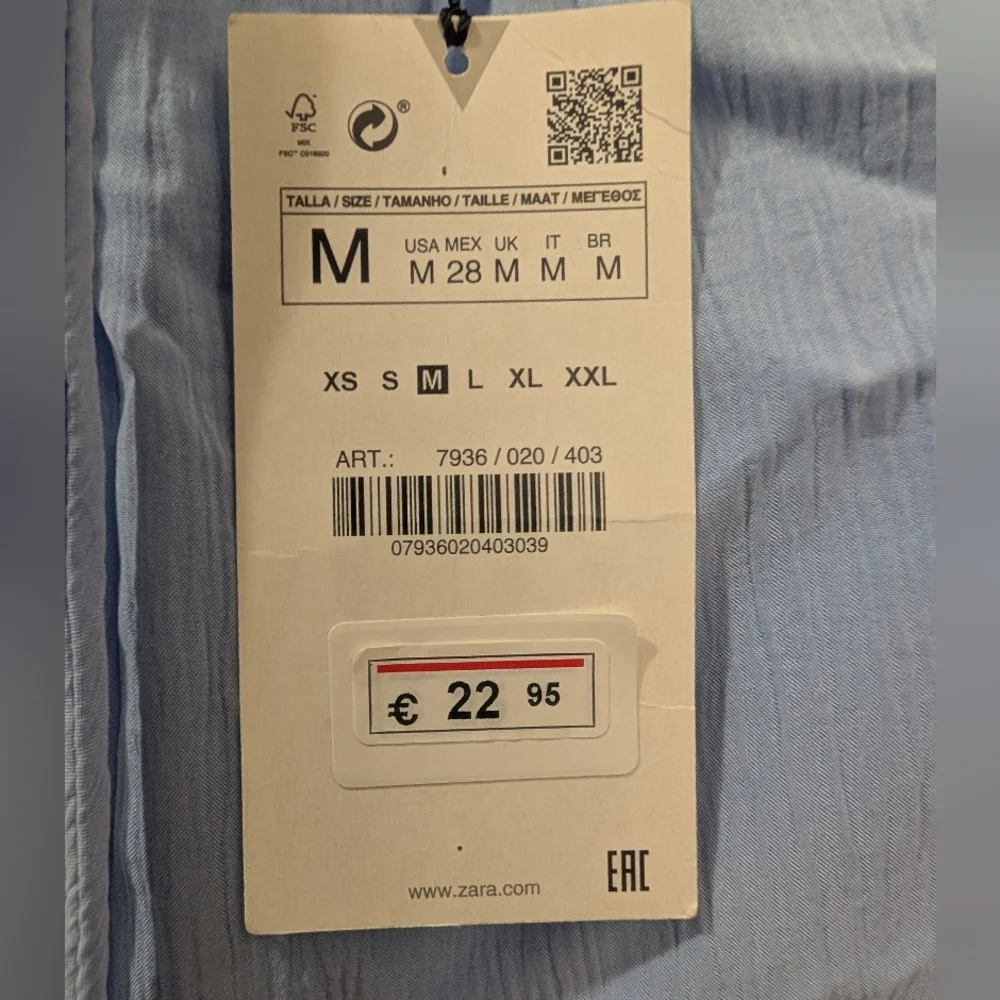 Zara Sky Blue Dress Trousers